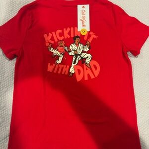 Cat & Jack Red 'Kicking It With Dad' Kids T-Shirt